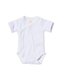 HEMA Overslag Romper Organic Katoen Stretch - 2 Stuks Wit (wit)