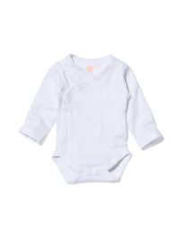 overslag romper organic katoen stretch - 2 stuks wit