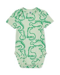 HEMA Romper Katoen Met Stretch Dino Groen (groen)