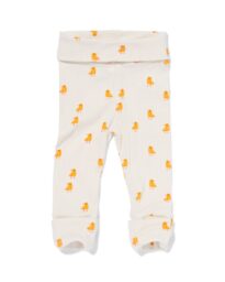 HEMA Newborn Meegroei Legging Rib Met Bamboe Gebroken Wit (gebroken wit)