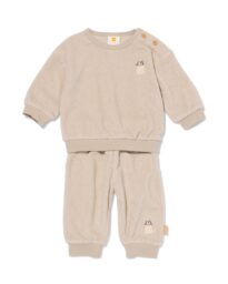 newborn kledingset terry honden grijs