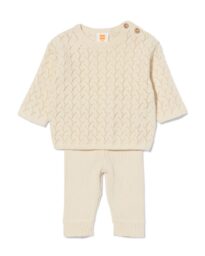 HEMA Newborn Kledingset Gebreid Ecru (ecru)
