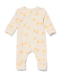 newborn meegroei boxpakje rib bamboe met stretch vogels ecru