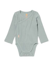 HEMA Newborn Meegroei Overslagromper Rib Met Bamboe Stretch Groen (groen)