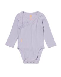 HEMA Newborn Meegroei Overslagromper Rib Met Bamboe Stretch Paars (paars)