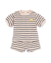 HEMA Newborn Kledingset Badstof Strepen Ecru (ecru)