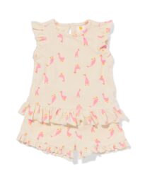 HEMA Newborn Kledingset Badstof Eenden Ecru (ecru)