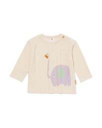 HEMA Newborn T-shirt Olifant Ecru (ecru)