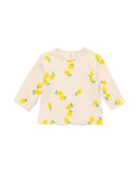 HEMA Newborn T-shirt Wafel Citroen Ecru (ecru)