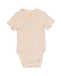 newborn meegroei overslagromper rib bamboe met stretch zand