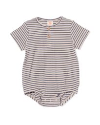 newborn romper rib strepen donkergrijs
