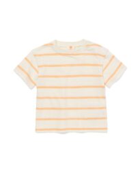 newborn T-shirt terry strepen gebroken wit