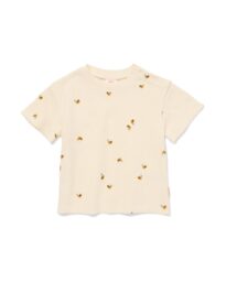 newborn T-shirt wafel bijen ecru