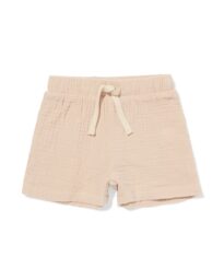 newborn korte broek mousseline lichtbruin
