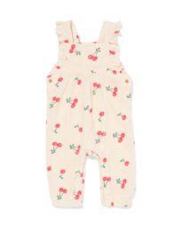 HEMA Newborn Jumpsuit Mousseline Kersen Ecru (ecru)