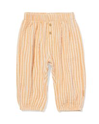 newborn broek mousseline strepen geel