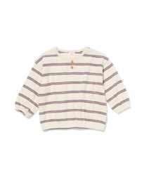 051 Newborn Shirt Rib Strepen Ecru (ecru)
