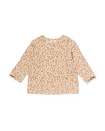 051 Newborn T-shirt Rib Luipaard Ecru (ecru)
