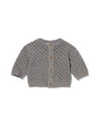 HEMA Newborn Vest Ajour Grijsmelange (grijsmelange)