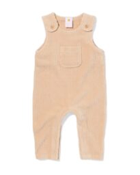 newborn jumpsuit rib velours lichtbruin