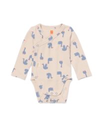 newborn meegroei overslagromper LENZING™ ECOVERO™ rib eendjes ecru
