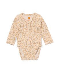 HEMA Newborn Meegroei Overslagromper LENZING™ ECOVERO™ Rib Animal Ecru (ecru)