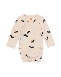 Takkie newborn meegroei overslagromper LENZING™ ECOVERO™ rib ecru