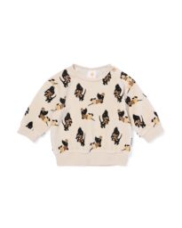 HEMA Takkie newborn sweater velours lichtgrijs