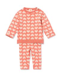 HEMA HEMA Newborn Kledingset Hartjes Roze (roze)