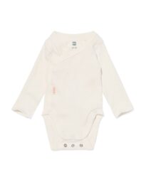 newborn meegroei romper rib met bamboe stretch wit