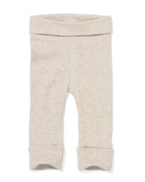 newborn meegroei legging rib met bamboe zand