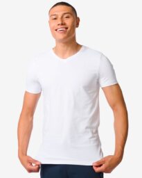 Heren T-shirt Slim Fit V-hals