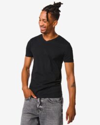 Heren T-shirt Slim Fit V-hals