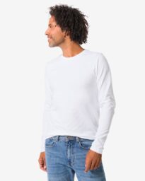 HEMA Heren T-shirts Lange Mouw Slimfit O-hals - 2 Stuks