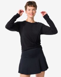 HEMA Damessportshirt Naadloos Zwart (zwart)