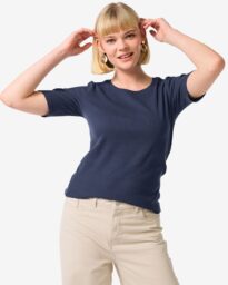 HEMA Damesshirt Clara Donkerblauw (donkerblauw)
