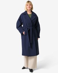 HEMA Dames Trenchcoat Eleanor Donkerblauw (donkerblauw)