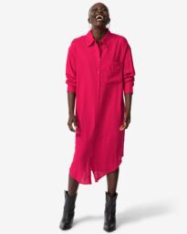HEMA Damesjurk Lizzy Linnen Roze (roze)
