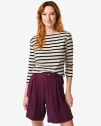 HEMA Dames Top Cara Wit/zwart (wit/zwart)