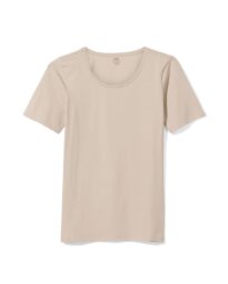 HEMA Dames T-shirt O-hals Korte Mouw Zand (zand)