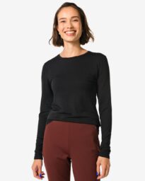 051 Dames Thermoshirt Zwart (zwart)