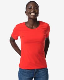 Dames Shirt Slim Fit O-hals Korte Mouw