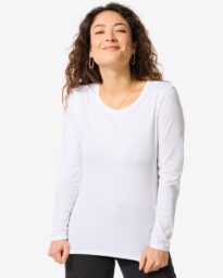 HEMA Dames Basic T-shirt Wit (wit)