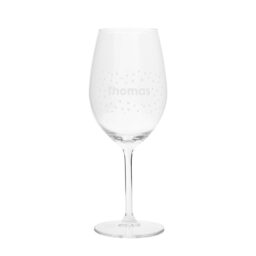 HEMA Wittewijnglas gegraveerd
