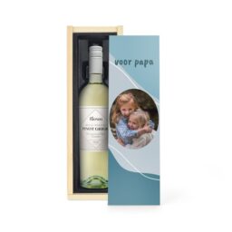 HEMA Witte wijn in kistje gepersonaliseerd