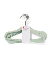 HEMA Kledinghanger Klein Velours Mint - 6 Stuks
