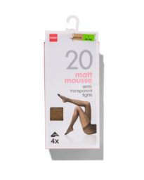 4-pak Pantys Mat Halfdoorschijnend 20 Denier