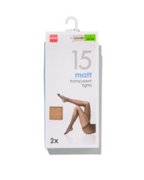 HEMA Pantys Mat 15denier - 2 Stuks Poeder (poeder)