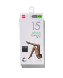 Pantys Glanzend 15denier - 2 Stuks