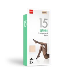 Pantys Glanzend 15denier - 2 Stuks